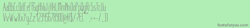NueMedium Font – Gray Fonts on Green Background