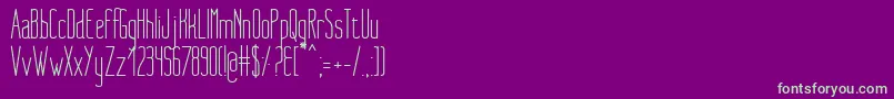 NueMedium Font – Green Fonts on Purple Background