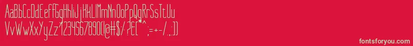 NueMedium Font – Green Fonts on Red Background