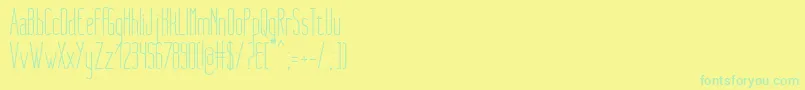 NueMedium-Schriftart – Grüne Schriften auf gelbem Hintergrund