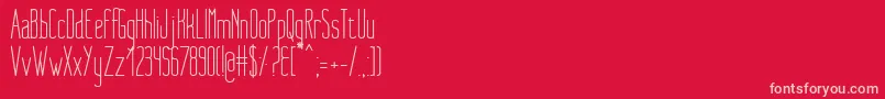 Czcionka NueMedium – różowe czcionki na czerwonym tle