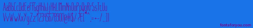 NueMedium-Schriftart – Violette Schriften auf blauem Hintergrund