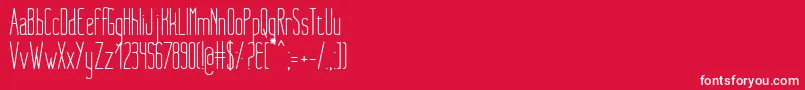 NueMedium Font – White Fonts on Red Background