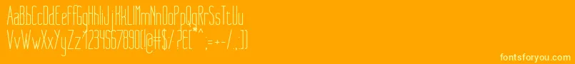 Czcionka NueMedium – żółte czcionki na pomarańczowym tle