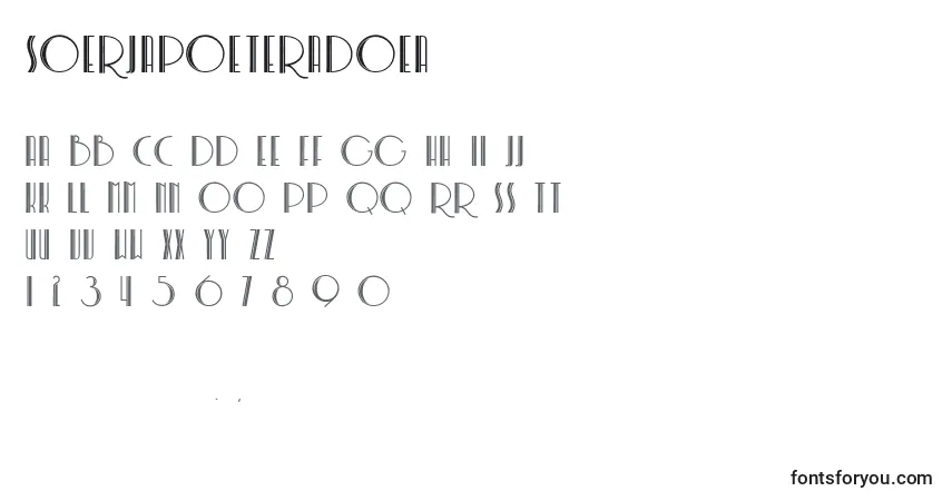 Fuente SoerjapoeteraDoea - alfabeto, números, caracteres especiales