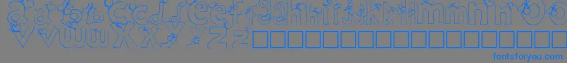 RypChildc-fontti – siniset fontit harmaalla taustalla