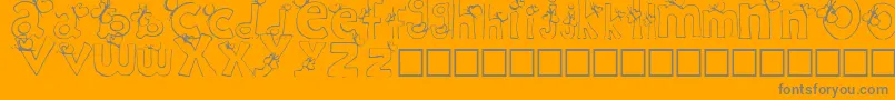 RypChildc-Schriftart – Graue Schriften auf orangefarbenem Hintergrund
