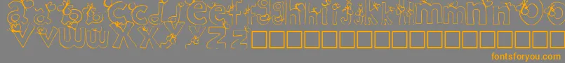 RypChildc Font – Orange Fonts on Gray Background