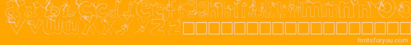 RypChildc Font – Pink Fonts on Orange Background