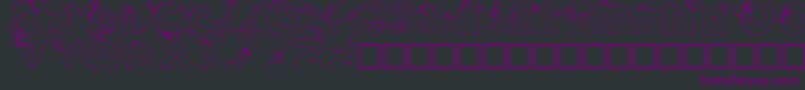 RypChildc Font – Purple Fonts on Black Background
