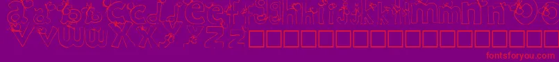 RypChildc Font – Red Fonts on Purple Background