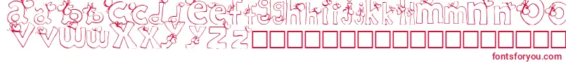 RypChildc Font – Red Fonts on White Background