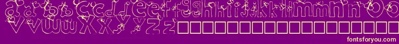 Шрифт RypChildc – жёлтые шрифты на фиолетовом фоне