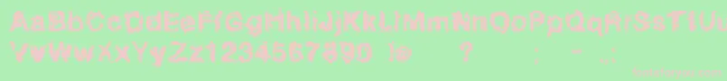 Linotyperedbabe Font – Pink Fonts on Green Background