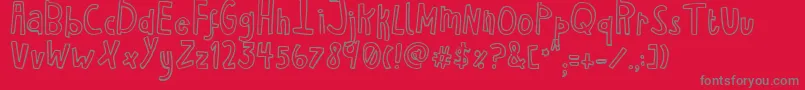 HaventSleptInTwoDaysBold Font – Gray Fonts on Red Background