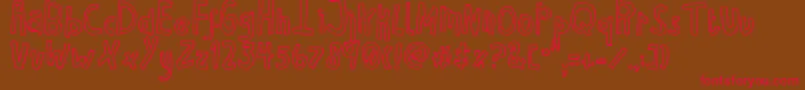 HaventSleptInTwoDaysBold Font – Red Fonts on Brown Background