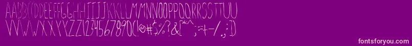 Lockjaw Font – Pink Fonts on Purple Background