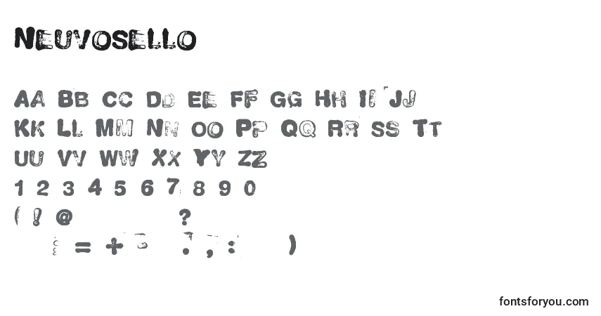 NeuvoSello-fontti – aakkoset, numerot, erikoismerkit