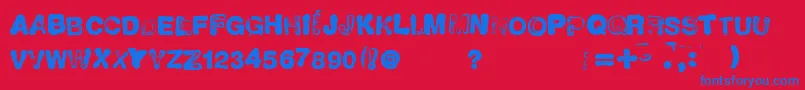 Шрифт NeuvoSello – синие шрифты на красном фоне