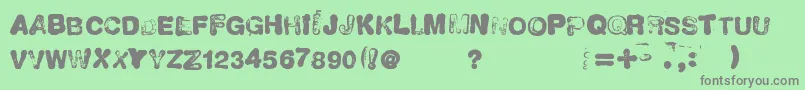 NeuvoSello Font – Gray Fonts on Green Background