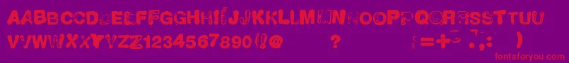 NeuvoSello Font – Red Fonts on Purple Background