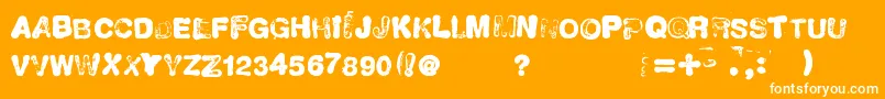 Шрифт NeuvoSello – белые шрифты на оранжевом фоне