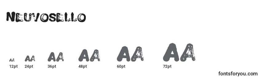 NeuvoSello Font Sizes