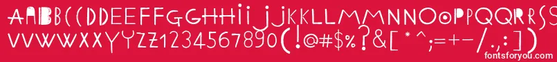 EthnicabcRegular Font – White Fonts on Red Background
