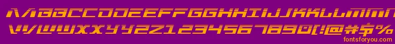 Warmachinehalf Font – Orange Fonts on Purple Background