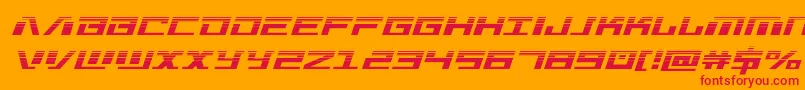 Warmachinehalf Font – Red Fonts on Orange Background