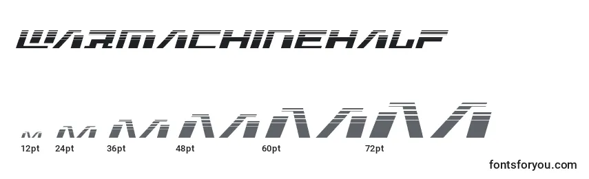 Размеры шрифта Warmachinehalf