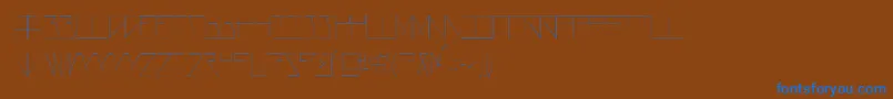 AsteriskThinlaser Font – Blue Fonts on Brown Background