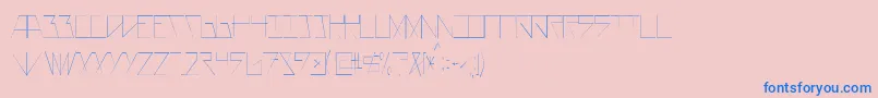 AsteriskThinlaser Font – Blue Fonts on Pink Background