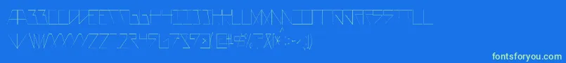 AsteriskThinlaser Font – Green Fonts on Blue Background