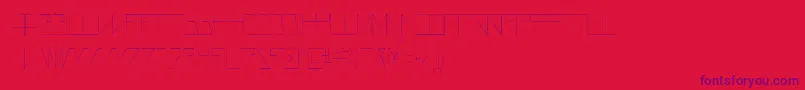 AsteriskThinlaser-Schriftart – Violette Schriften auf rotem Hintergrund