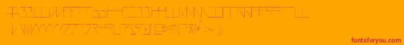 AsteriskThinlaser Font – Red Fonts on Orange Background