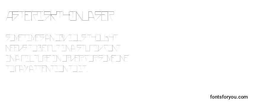 Review of the AsteriskThinlaser Font