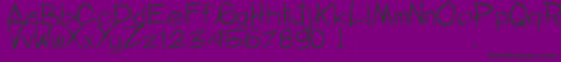MnfRejormMay-Schriftart – Schwarze Schriften auf violettem Hintergrund