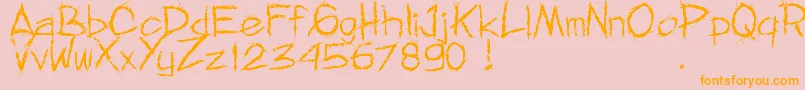 MnfRejormMay Font – Orange Fonts on Pink Background