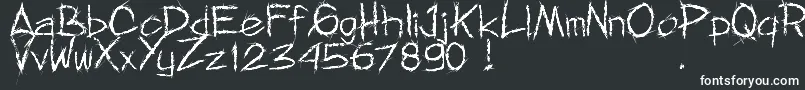 Шрифт MnfRejormMay – белые шрифты на чёрном фоне