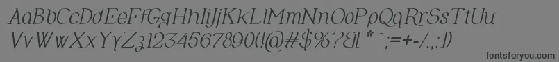 OlimpiaItalic Font – Black Fonts on Gray Background