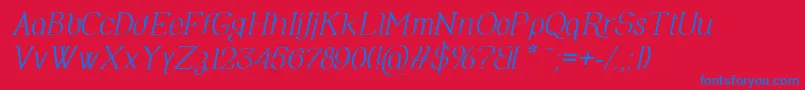 fuente OlimpiaItalic – Fuentes Azules Sobre Fondo Rojo