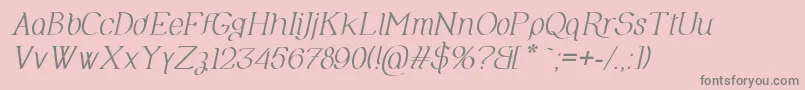 OlimpiaItalic Font – Gray Fonts on Pink Background