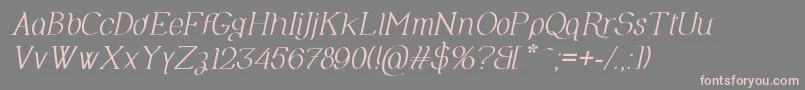 OlimpiaItalic Font – Pink Fonts on Gray Background