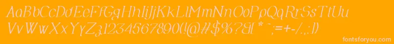 OlimpiaItalic Font – Pink Fonts on Orange Background