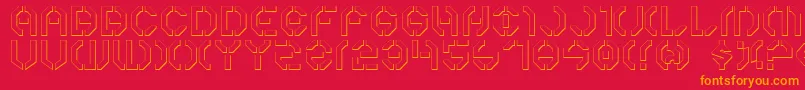 Y3ko Font – Orange Fonts on Red Background