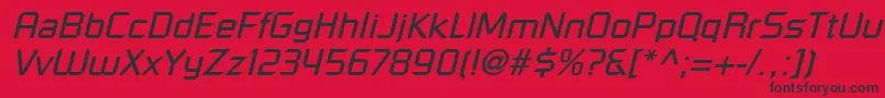 ShoestringSsiItalic Font – Black Fonts on Red Background