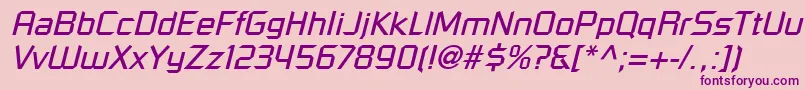 ShoestringSsiItalic Font – Purple Fonts on Pink Background