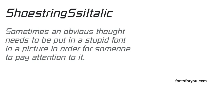 ShoestringSsiItalic Font
