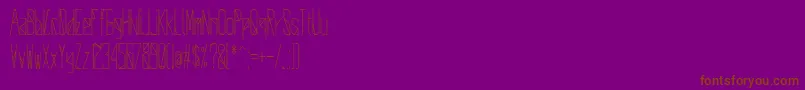 DeltaUniverse-fontti – ruskeat fontit violetilla taustalla